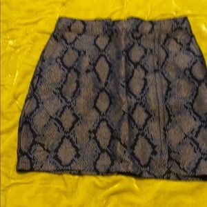 Snake print mini skirt
